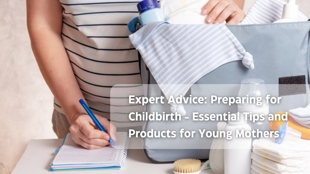 Motherhood preparation with baby essentials like diapers and bottle organizing